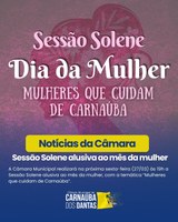 🌸🏛️ Sessão Solene – Dia da Mulher