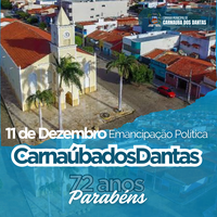 Carnaúba dos Dantas celebra hoje 72 anos de emancipação política.