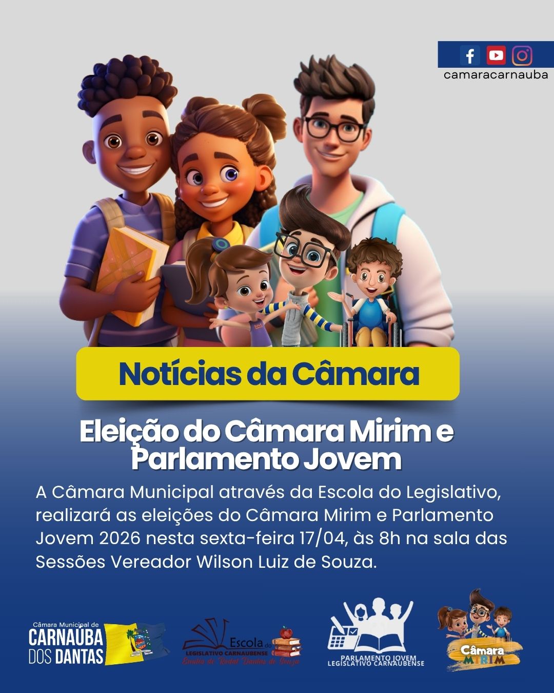 Eleição do Câmara Mirim e Parlamento Jovem