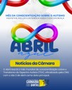 Abril Azul mês da Consciência sobre o autismo.
