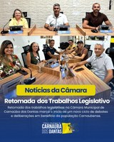 Retomada dos trabalhos legislativos