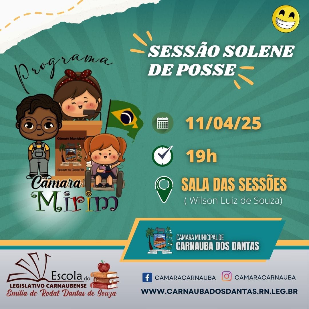 Sessão Solene de Posse dos Vereadores Mirins